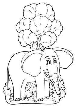 Cute elephant Stock Illustration