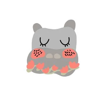 Cute elephant, vector illustration Stock Illustration