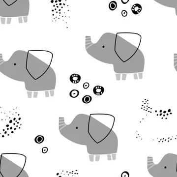 Cute elephants Stock Illustration