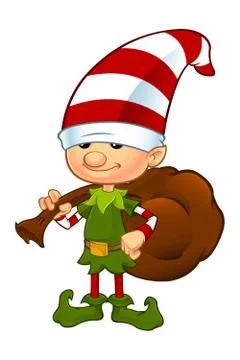 Cute Elf Character Stock Illustration