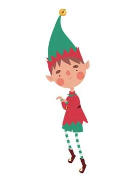 Cute elfman illustration Stock Illustration