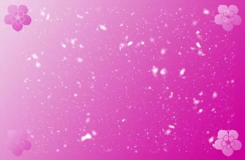 Cute Empty Flower Photo Frame With Particles Purple Pink Gradient Background Stock Illustration