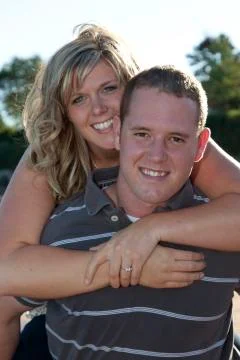 Cute engaged couple Stock Photos