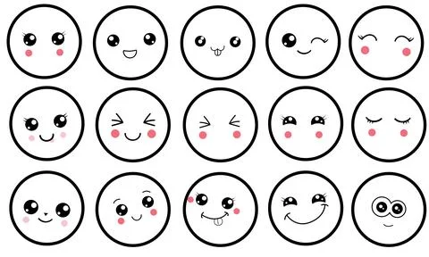 Cute expression face イラスト素材