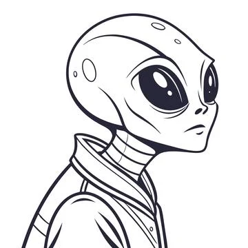 Cute Extraterrestrial Alien Vector Illustration Stock Illustration