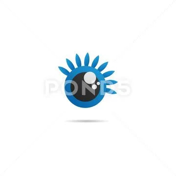 Cute Eye Cartoon Logo Design Template, Company Logo Concept, Vector ...