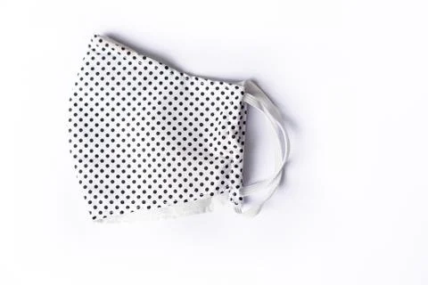 Cute fabric mask dots pattern equipment for protection virus and safety Stock Photos