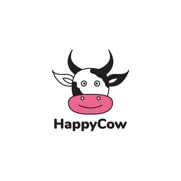 Cute face cow colored logo symbol icon vector graphic design illustration i.. Ilustración de archivo