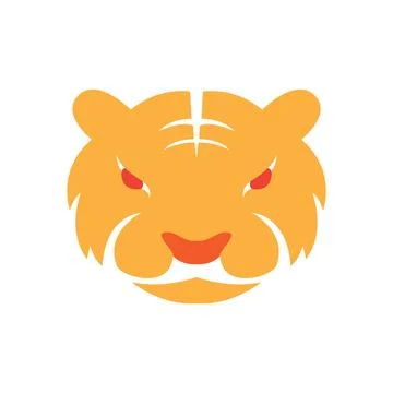 Cute face fat tiger logo design vector graphic symbol icon sign illustratio.. Stock Illustration