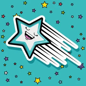 Cute fashion patch Stock Illustration