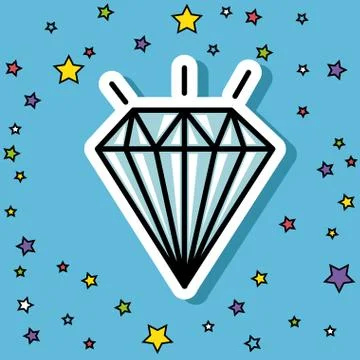 Cute fashion patch Stock Illustration
