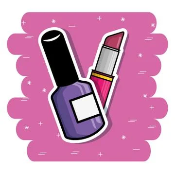 Cute fashion patch Stock Illustration