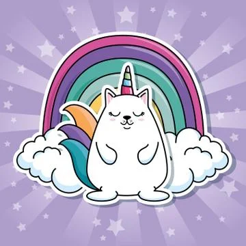 Cute fashion patch pop Stock Illustration