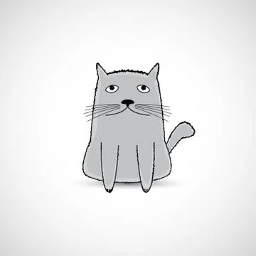 Cute fat kitten Stock Illustration