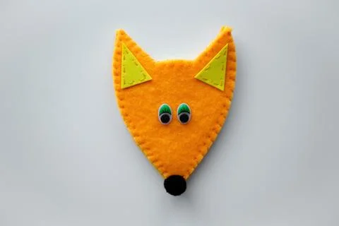 Cute felt fox DIY step by step tutorial Foto stock