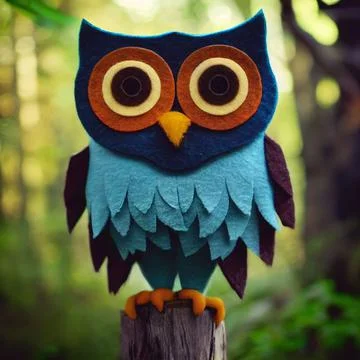 Cute felt owl Stock-Illustration