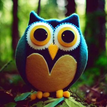 Cute felt owl Stock-Illustration