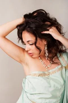 Cute female is posing Stock Photos