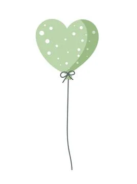 Cute festive balloons with patterns, isolated on a white background. Flat v.. Stockillustratie