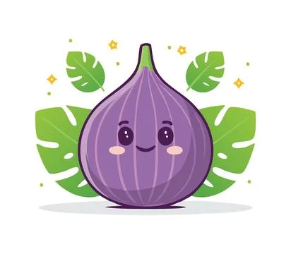 A cute Fig fruit illustration Illustrazione stock