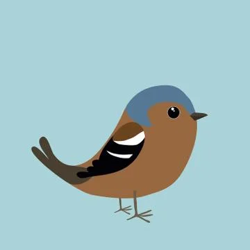 Cute finch Illustrazione stock