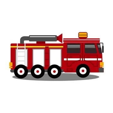 Cute fire engine illustration. Public transportation design Stock Illustration