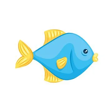 Cute fish animal Stock Illustration