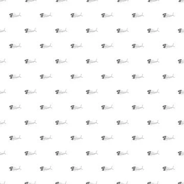 Cute Fish bones Seamless pattern. Cartoon Fish skeleton, background. Vector I Stock Illustration