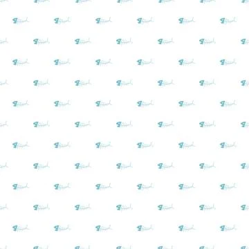 Cute Fish bones Seamless pattern. Cartoon Fish skeleton, background. Vector.. Stock Illustration