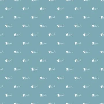 Cute Fish bones Seamless pattern. Cartoon Fish skeleton, background. Vector I Illustrazione stock