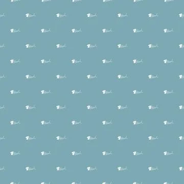 Cute Fish bones Seamless pattern. Cartoon Fish skeleton, background. Vector.. Stock Illustration