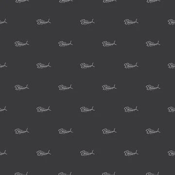 Cute Fish bones Seamless pattern. Cartoon Fish skeleton, background. Vector.. Stock Illustration