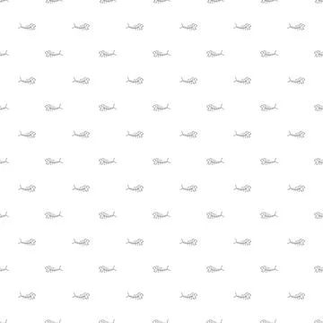 Cute Fish bones Seamless pattern. Cartoon Fish skeleton, background. Vector.. Illustrazione stock