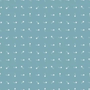 Cute Fish bones Seamless pattern. Cartoon Fish skeleton, background. Vector.. Stock Illustration