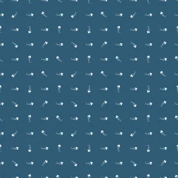 Cute Fish bones Seamless pattern. Cartoon Fish skeleton, background. Vector.. イラスト素材