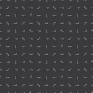 Cute Fish bones Seamless pattern. Cartoon Fish skeleton, background. Vector I イラスト素材