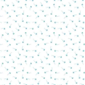 Cute Fish bones Seamless pattern. Cartoon Fish skeleton, background. Vector I Stock Illustration