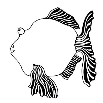 Cute fish cartoon Ilustração Stock