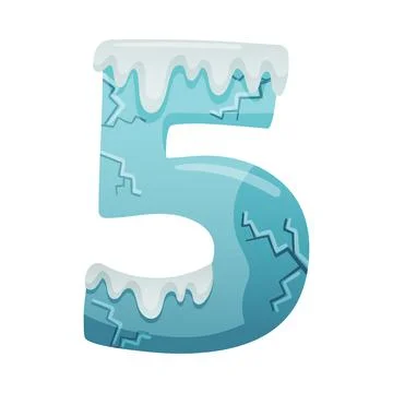 Cute five number. 5 childish numeral for card, poster, nursery design cartoon 스톡 일러스트