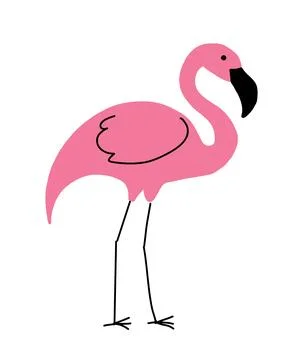 Cute flamingo. Stock Illustration