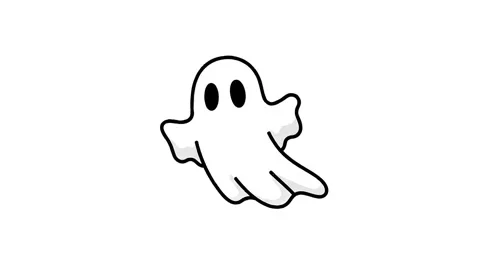 Cute floating cartoon ghost 2D animation for Halloween social media promo 스톡 동영상 342094757