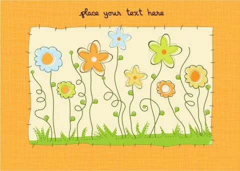 Cute floral background Stock Illustration