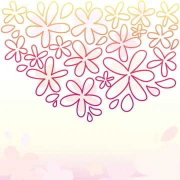 Cute Floral Background Stock Illustration