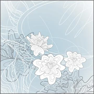 Cute floral background Stock Illustration