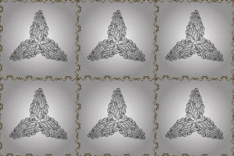 Cute floral pattern with buds chamomile flowers. Seamless background. illustrati Stock Illustration