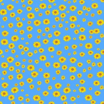 Cute floral pattern in the form of a small flower. Seamless vector texture... Stock Illustration