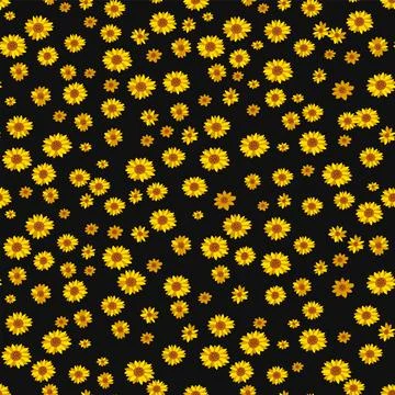 Cute floral pattern in the form of a small flower. Seamless vector texture. P Stock Illustration