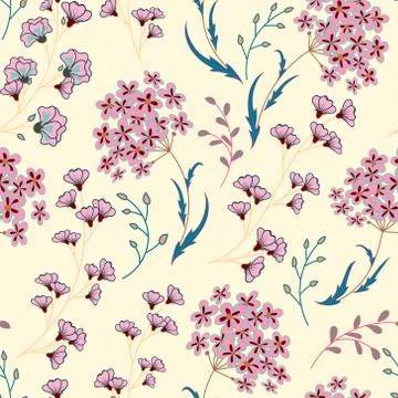 Cute Floral pattern in the small flower. Motifs scattered random. Ditsy print Stock Illustration