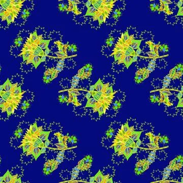 Cute Floral pattern in the small flower. Seamless. Vector illustration. Stock Illustration