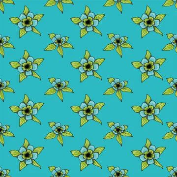 Cute floral pattern in the small flower. Seamless vector texture. Stock Illustration